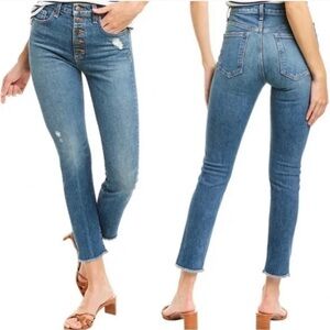 Veronica Beard Faye 11” Skinny Jeans Distressed Terrain